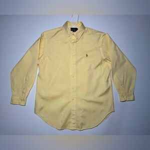 Ralph Lauren classic fit men’s 16 1/2 32/33  yellow preppy old money logo